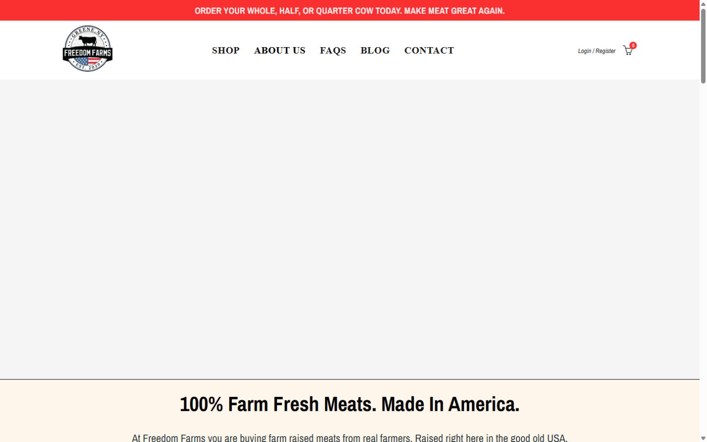 Freedom Farms ecommerce website preview