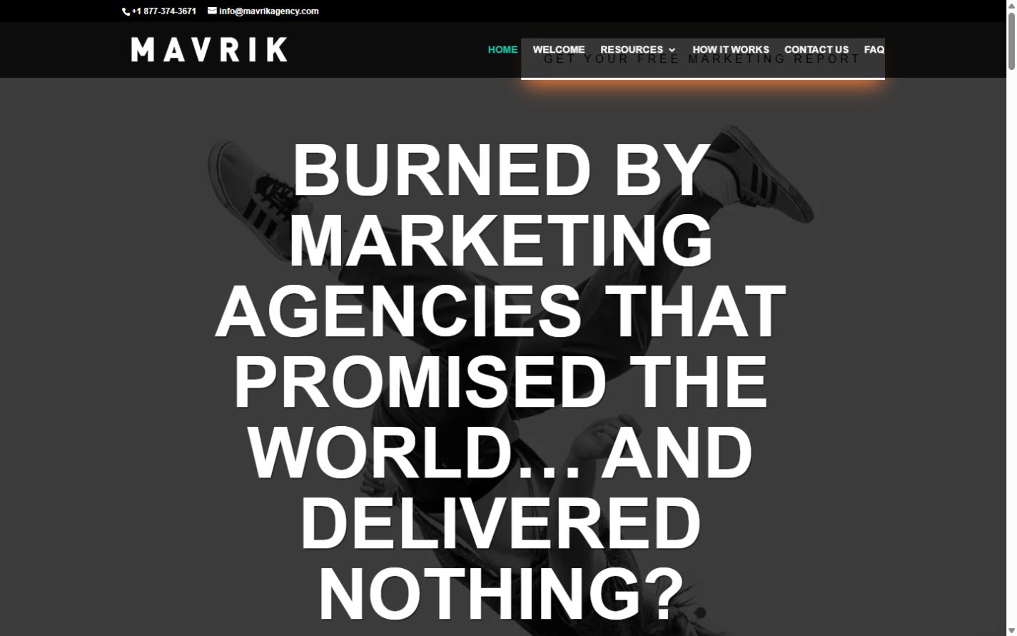 Mavrik Agency website preview